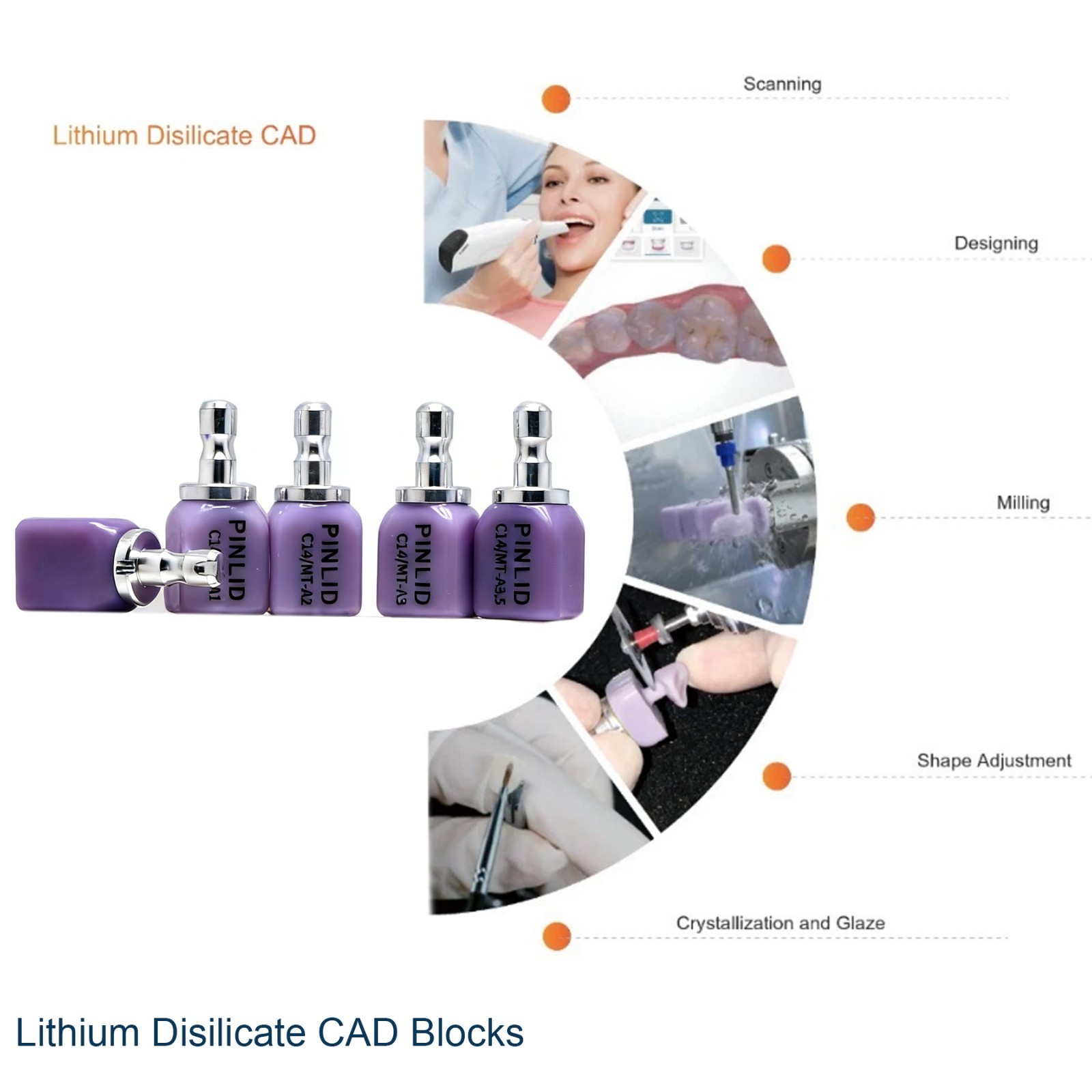 C14 MT Emax Ceramic Lithium Disilicate Sirona CEREC/inLab CAD/CAM Milling block