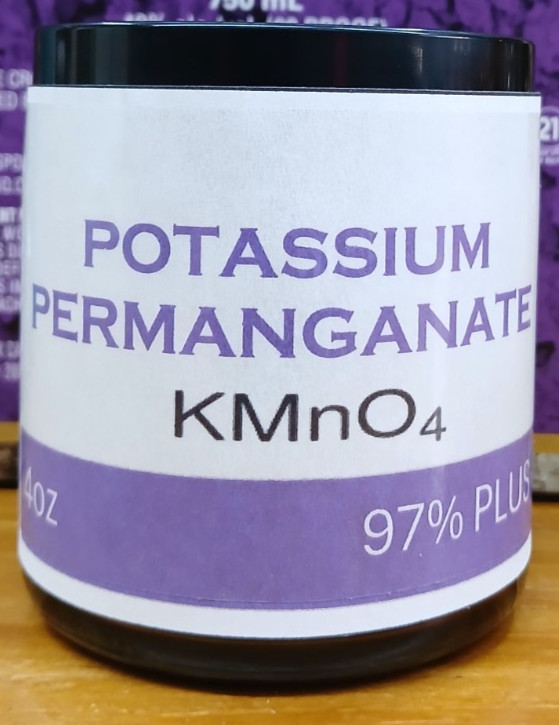 Reagent-Grade Potassium Permanganate powder, 4oz for Lab Use and Water Treatmen