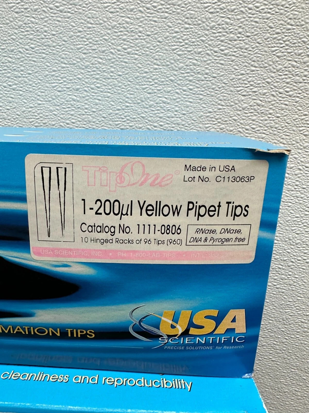 USA Scientific TipOne Cat No 1111-0806 Graduated 1-200µl Pipet Tips 10 Trays