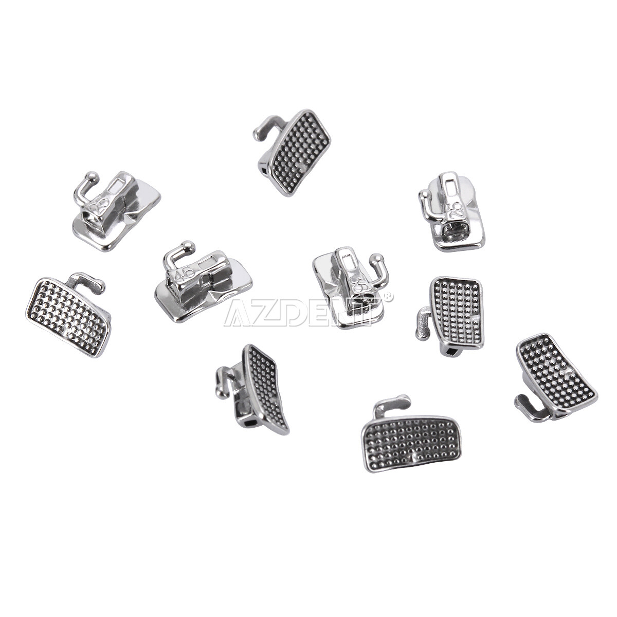 AZDENT Dental Orthodontic Metal Bondable Buccal Tubes 1st Molar Roth 0.022 Mono