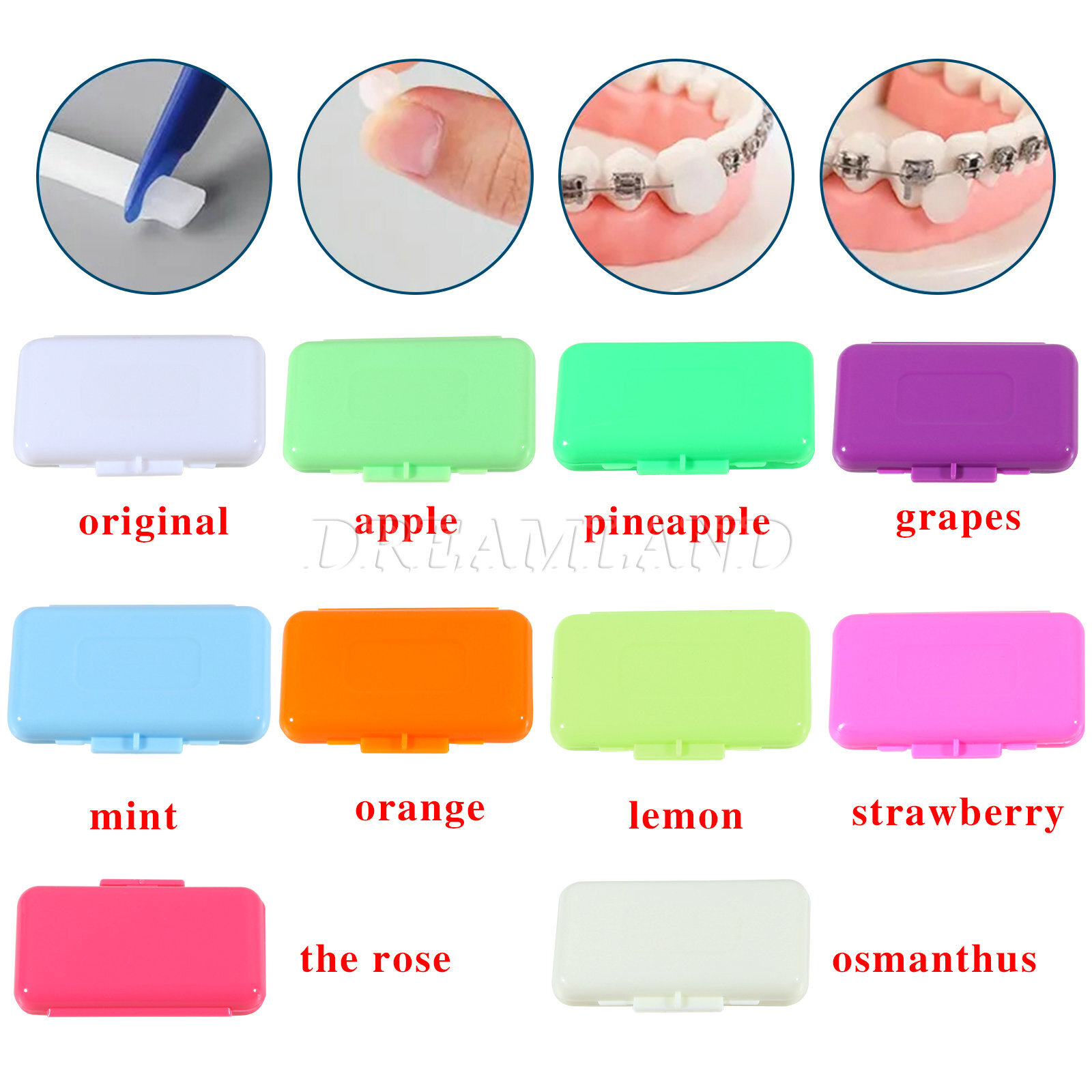 Dental Orthodontic Wax for Relief Brace Gum Irritation 10 Scents Waxs