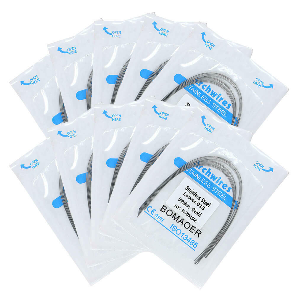 New 10pcs/bag Dental Orth Stainless Steel Round Arch Wire 018 Lower 5-200packs