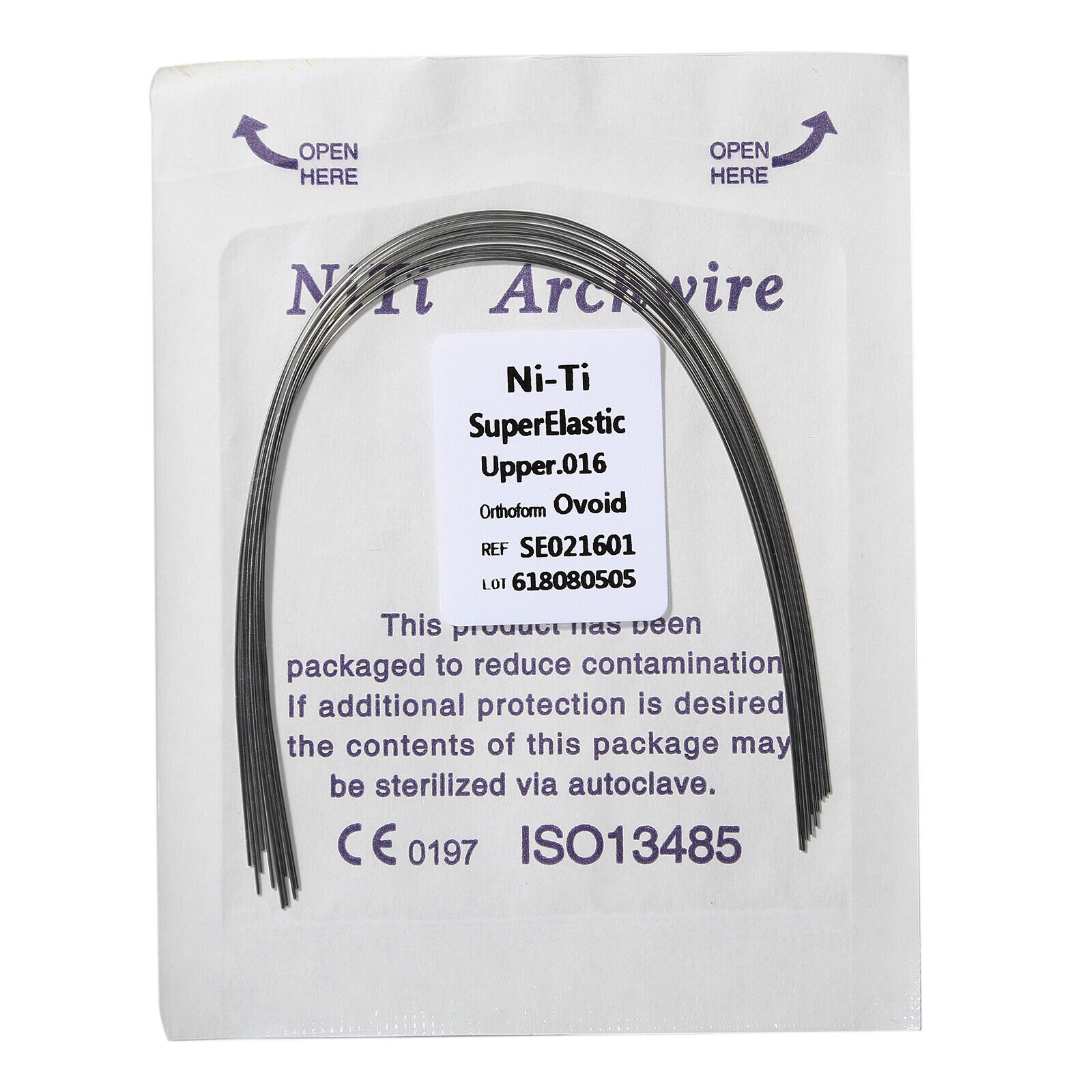 10 Pcs/Pack Dental Orthodontic Round Super Elastic NiTi Arch Wire Ovoid All Size