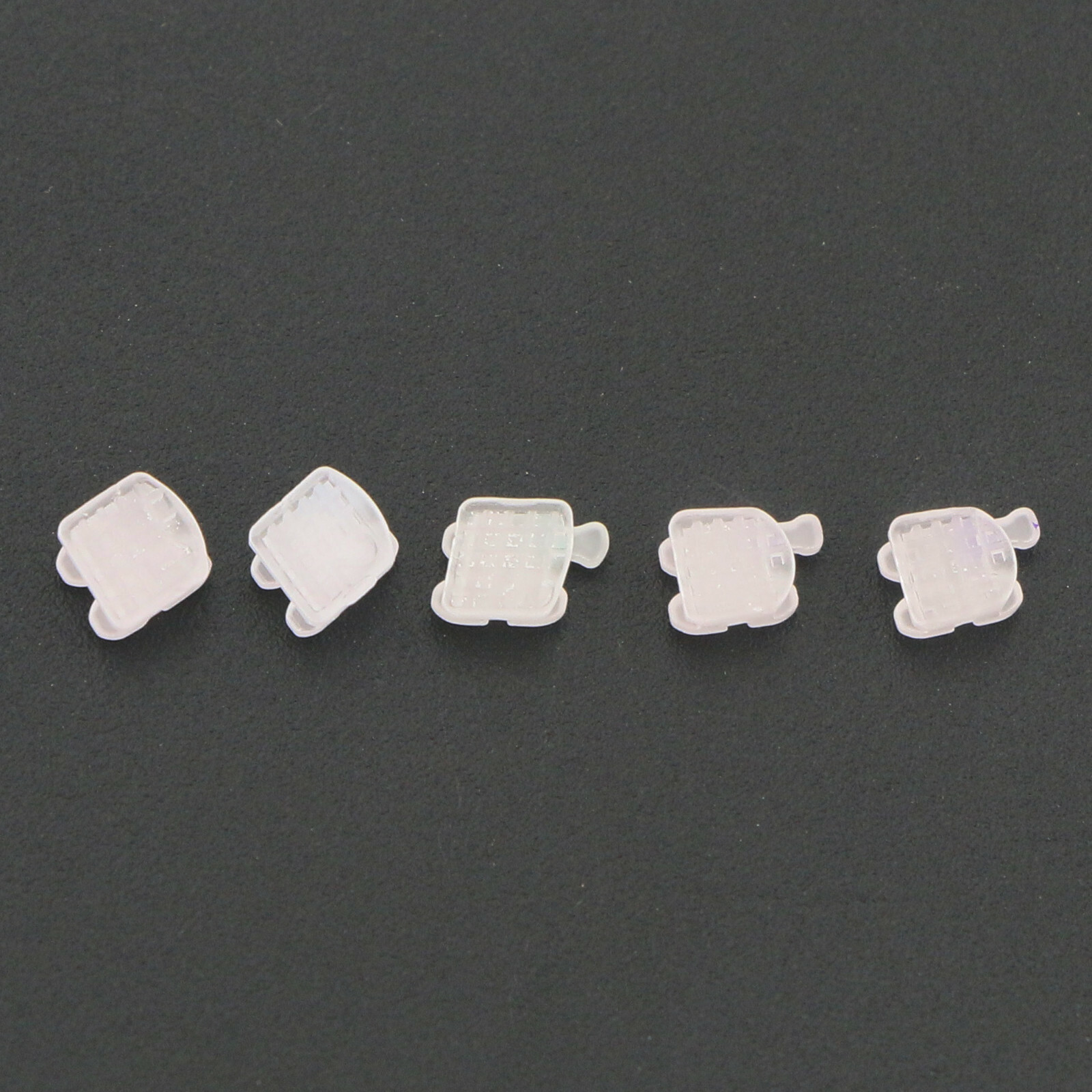 US 10 Pack Dental Ceramic Orthodontic Bracket Brace Roth 022 345 Hooks Mesh Base