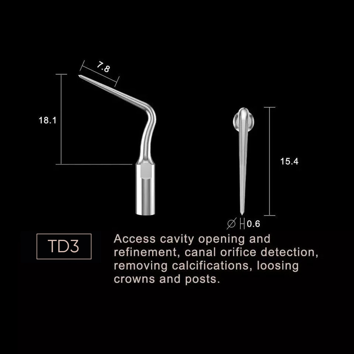Woodpecker Dr Talal’s Endo Kit Endodontic Ultrasonic Scaler Tips Kit Set TD1-TD6
