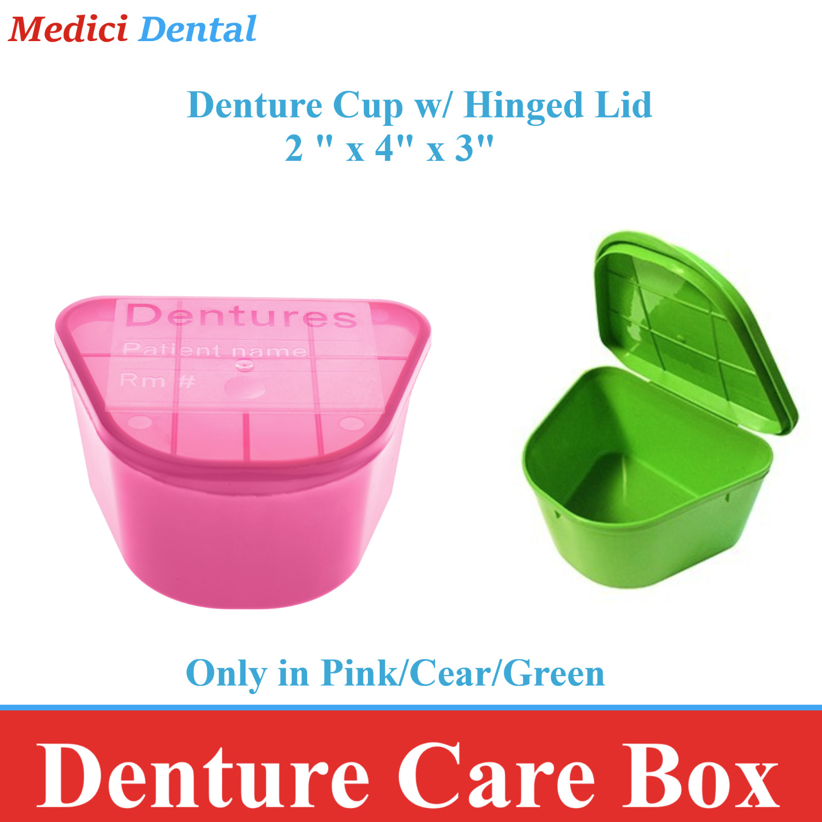 Denture Care Retainer Box with Tray Denture Toothbrush with Rinsing Basket