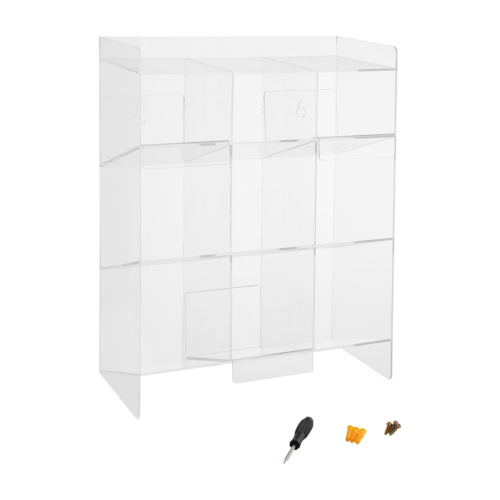 Clear Acrylic Tube Rack, Wall Mounting & Countertop Tube Organizer Holder