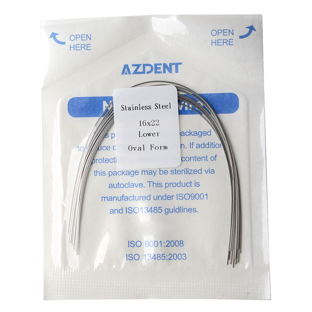 AZDENT 10pcs Dental Orthodontic Stainless steel Arch Wire (rectangular)
