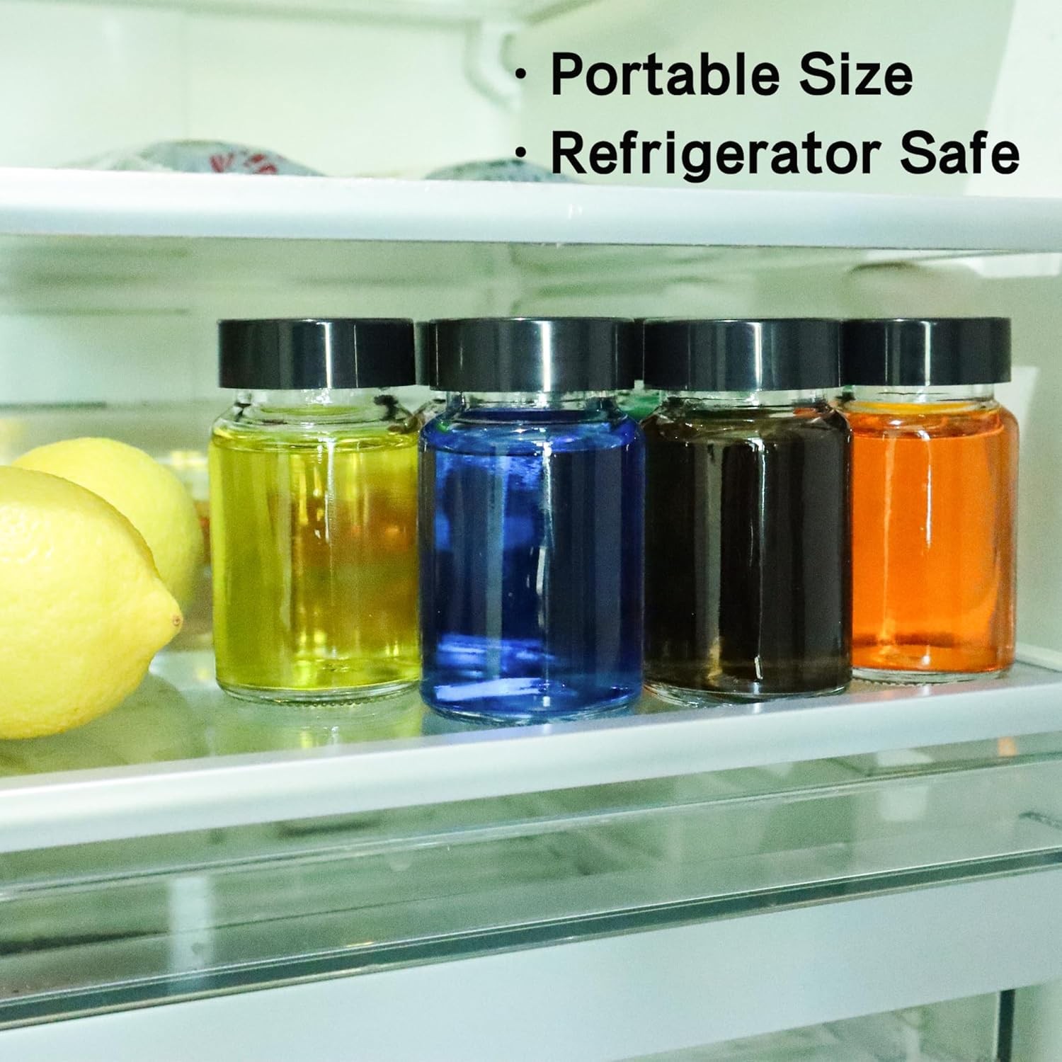 2 OZ Glass Bottles with Caps, 12 Pack 60 ML Empty Juicing 2oz-60ml, Clear