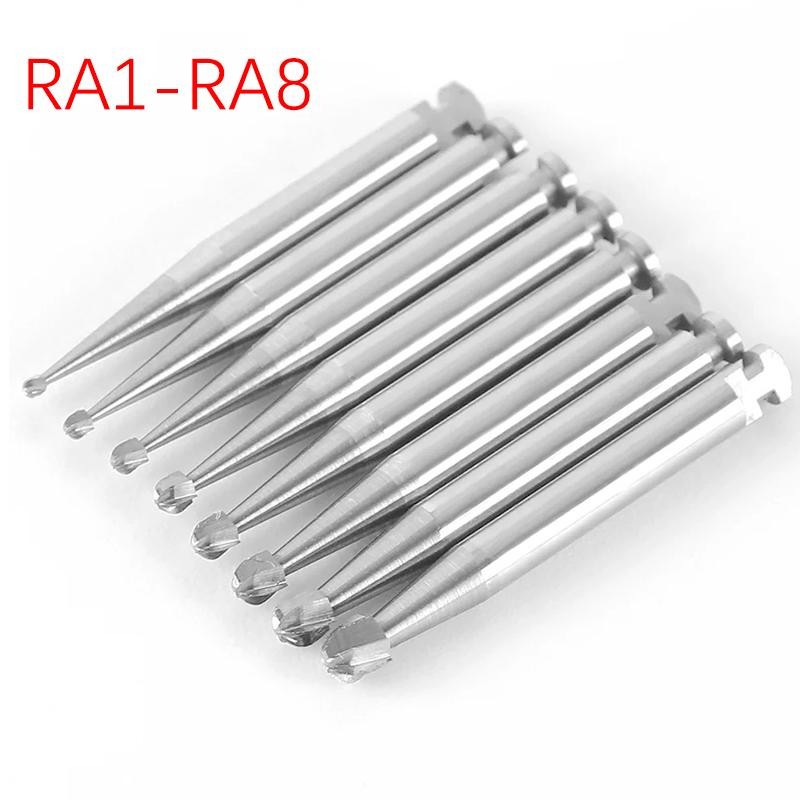 5pcs/box Dental Tungsten Carbide Burs Low Speed Round Ra Series for Dental Lab