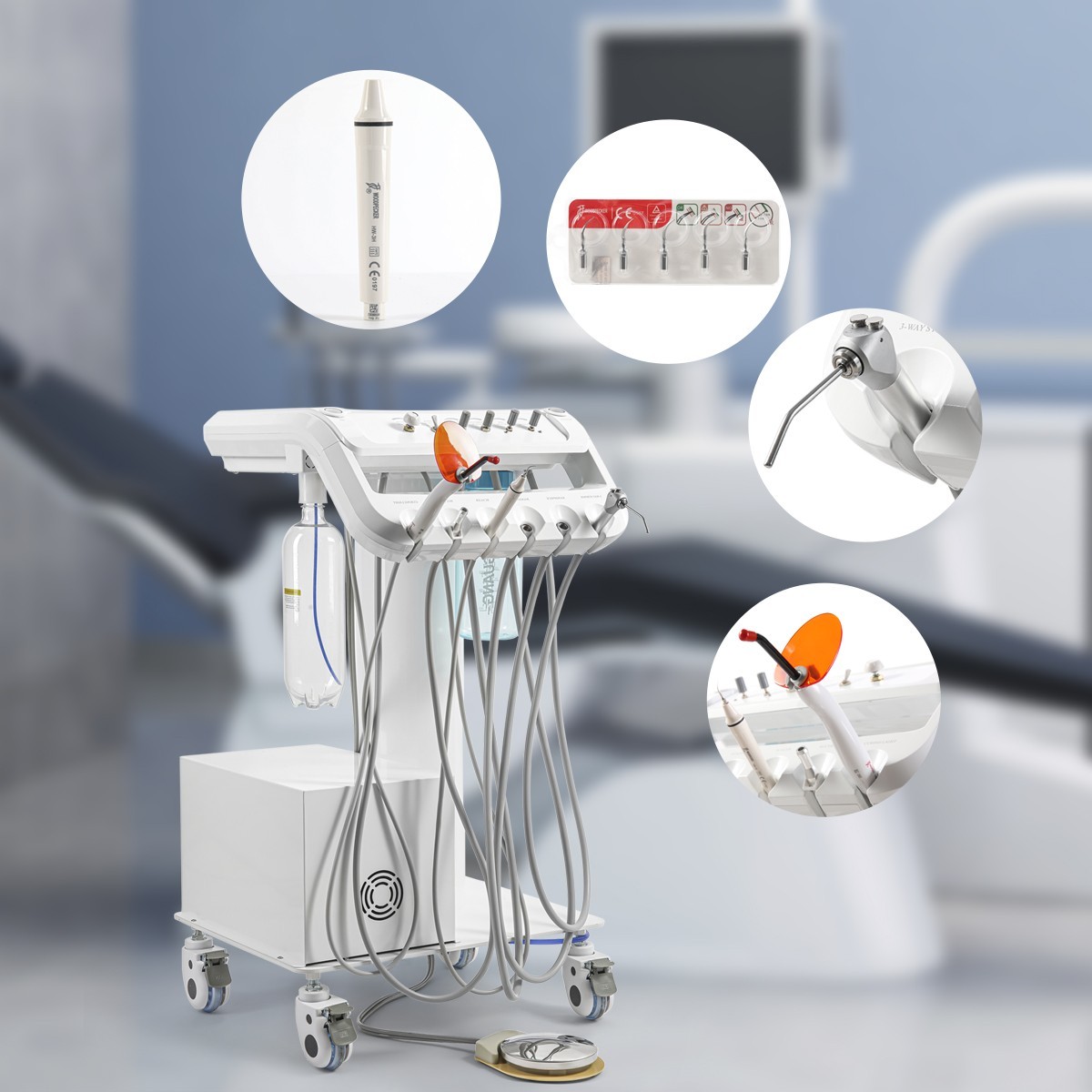 Pro Dental Reduction 4:1 Interproximal Stripping Contra Angle Handpiece IPR Kit