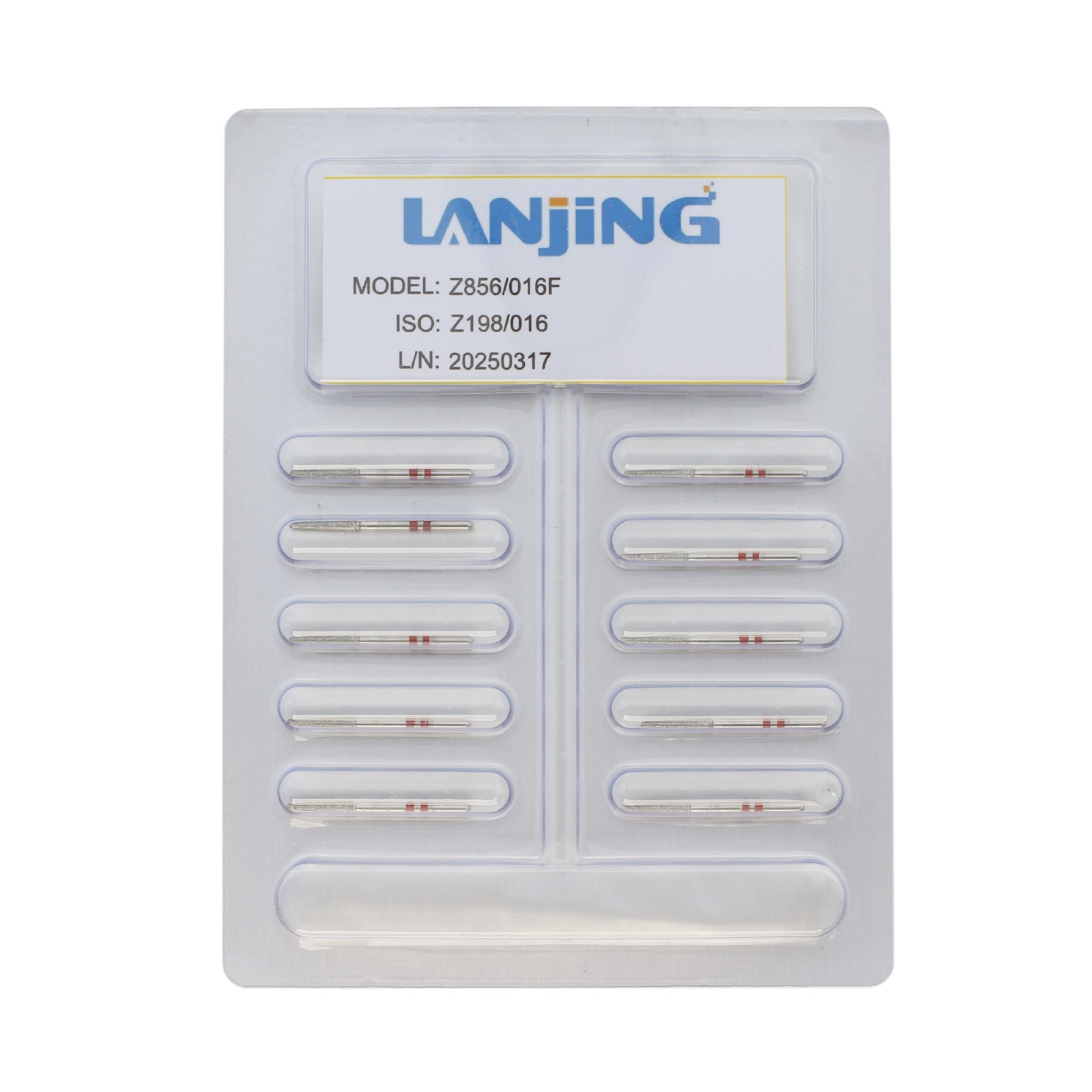 Dental Diamond Zirconia Adjustment Burs Round End Taper Friction Grip FG 850 856