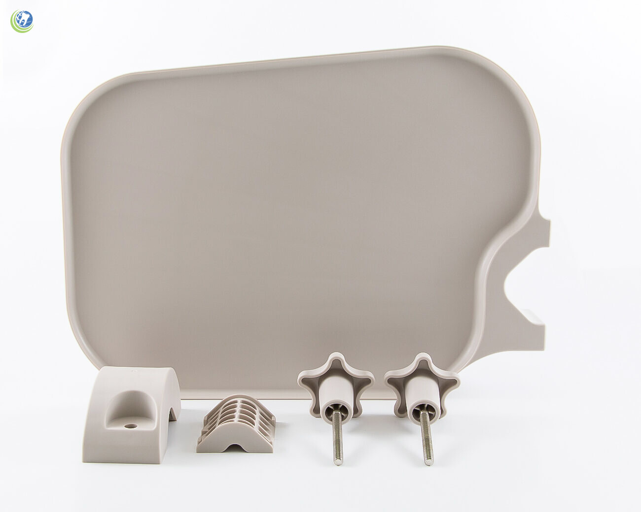 NEW TPC POLE POST MOUNT UTILITY ACCESS SHELF TRAY TABLE DENTAL MEDICAL BEIGE