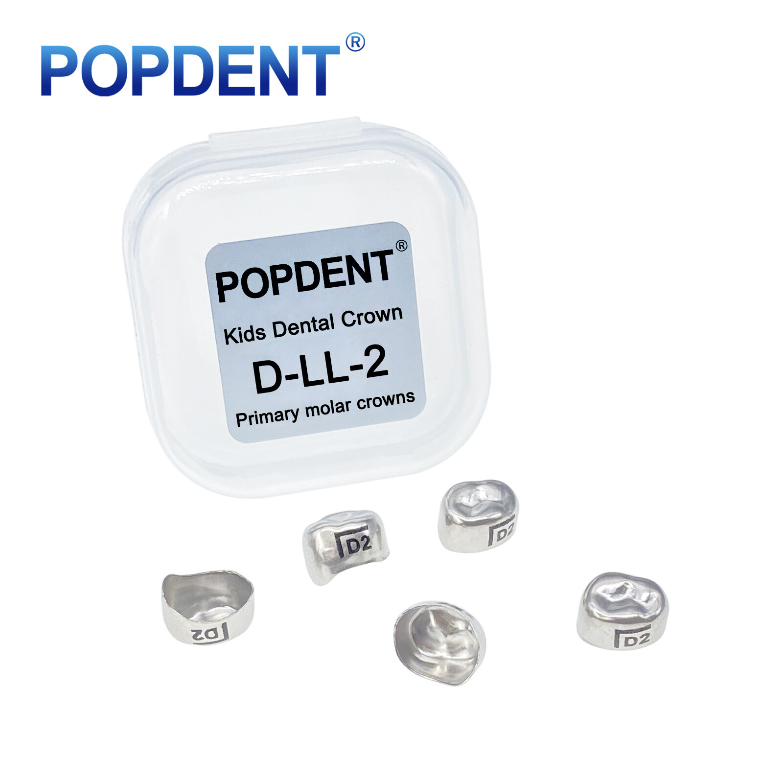 5Pcs Dental Kids Crown Primary Molar Pediatric Crowns stainless steel 48 Sizes