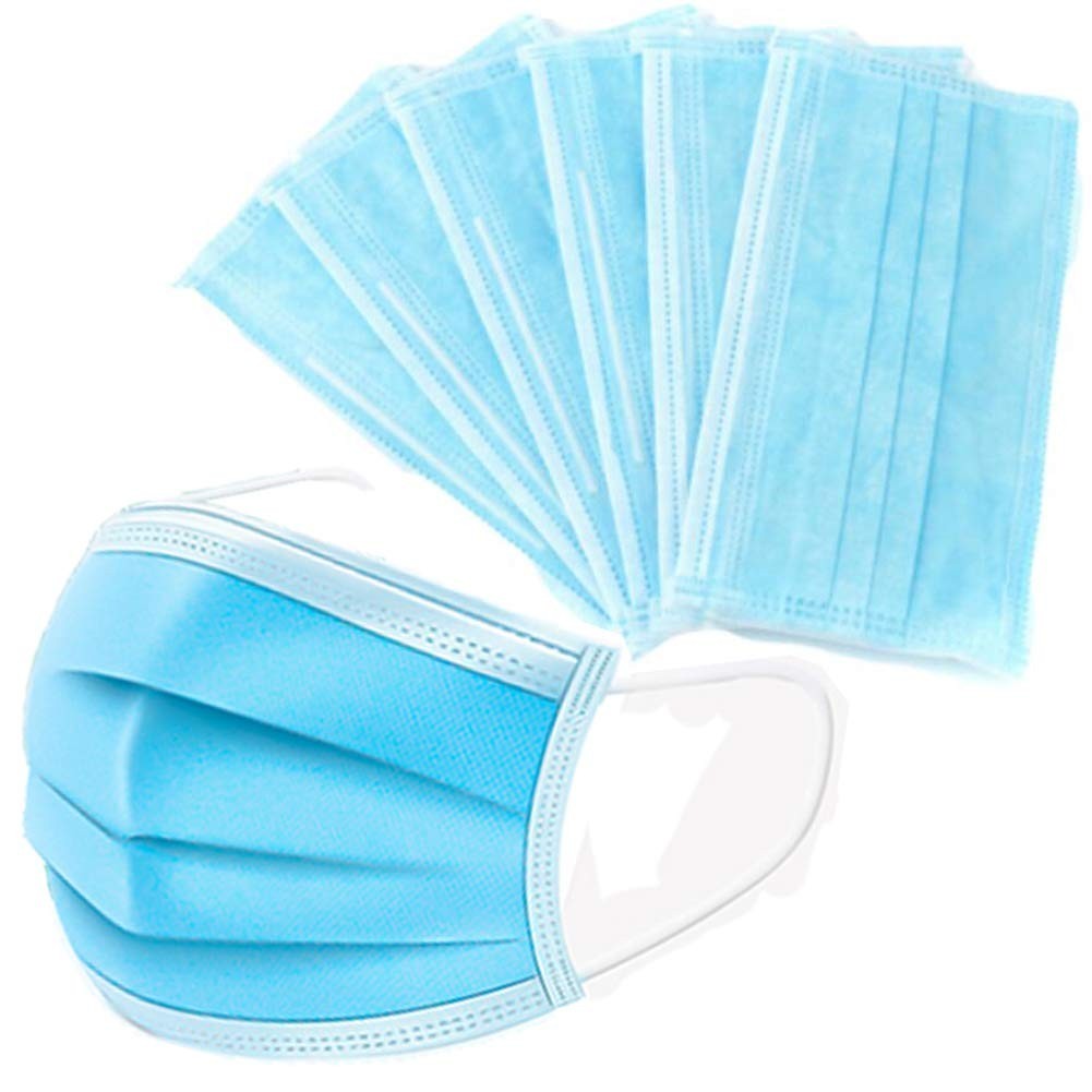 50Pcs 3-Ply Disposable Face Masks with 95% Filtration – Comfortable & Secure