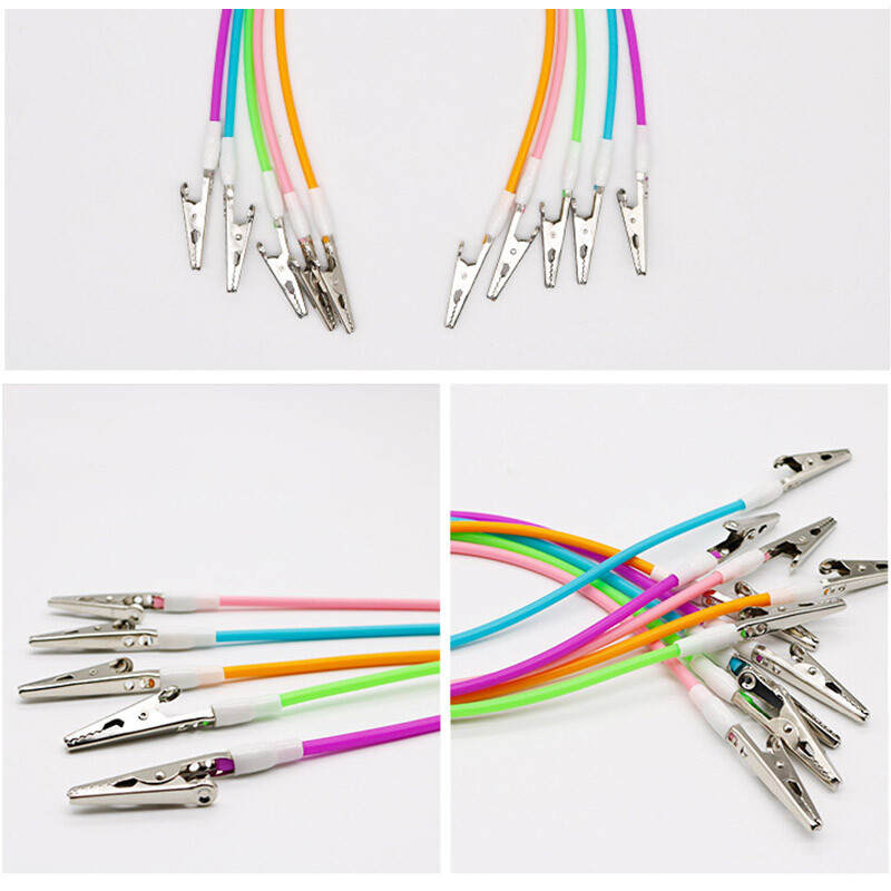 5-20Pcs Dental Bib Clips Flexible Silicone Chain Baby Patient Napkin Holder Clip