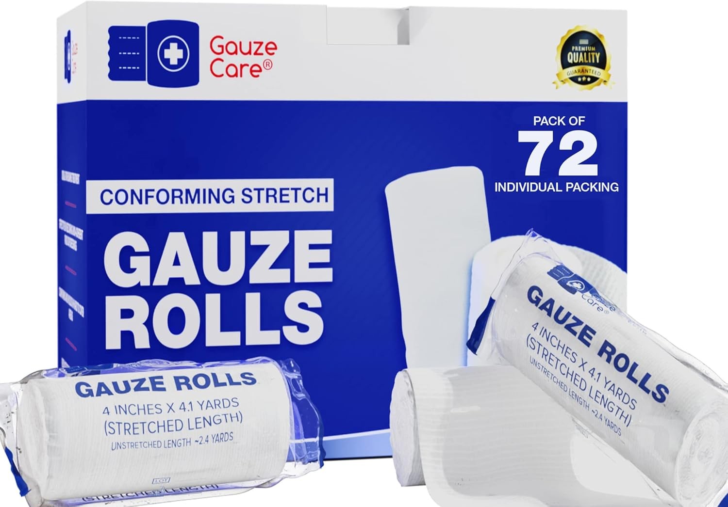 Gauze Rolls Pack of 72 – Premium Quality Lint and 72 Count (Pack 3)