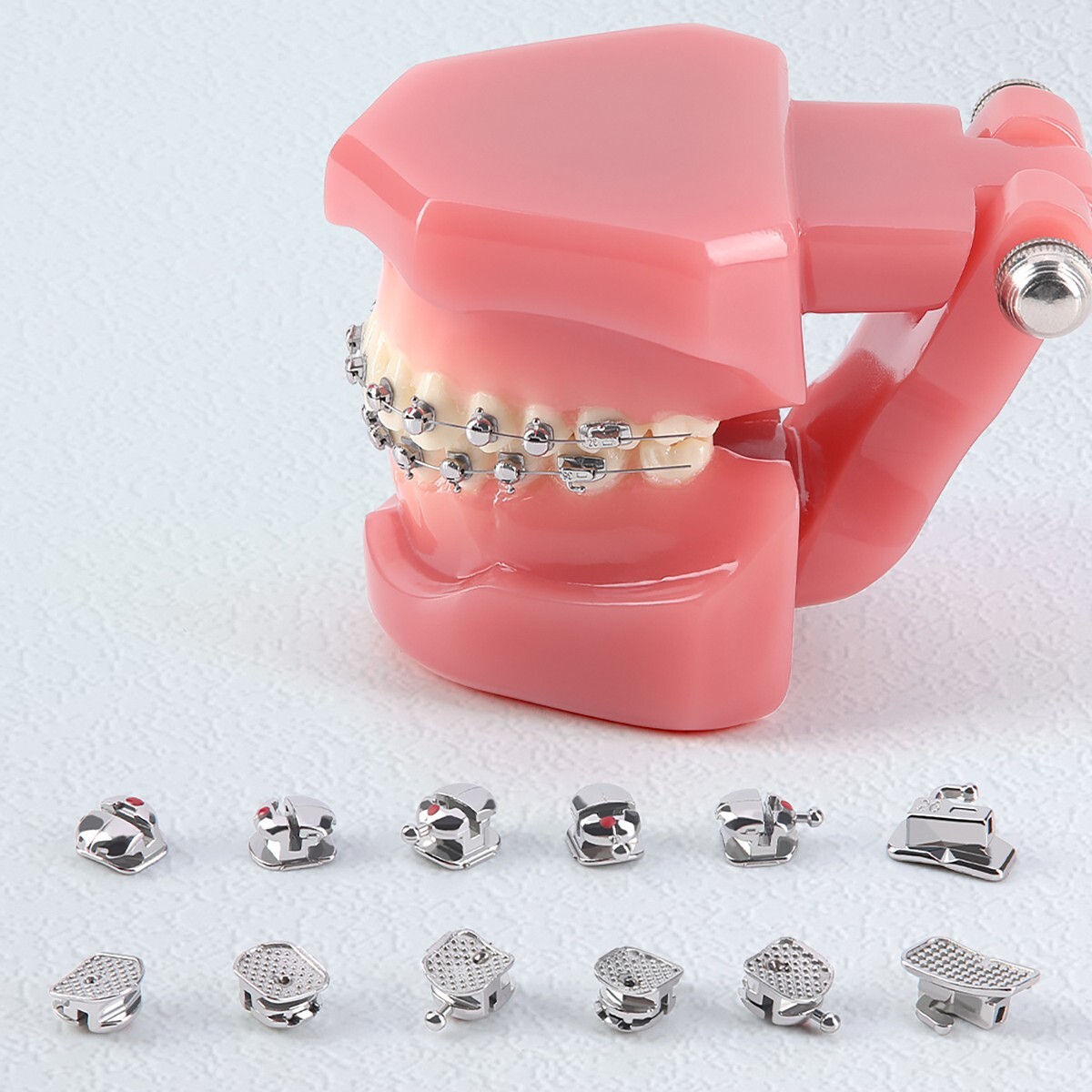 Dental Orthodontic Spherical Self-Ligating Bracket Braces Roth.022 Hooks 3-4-5