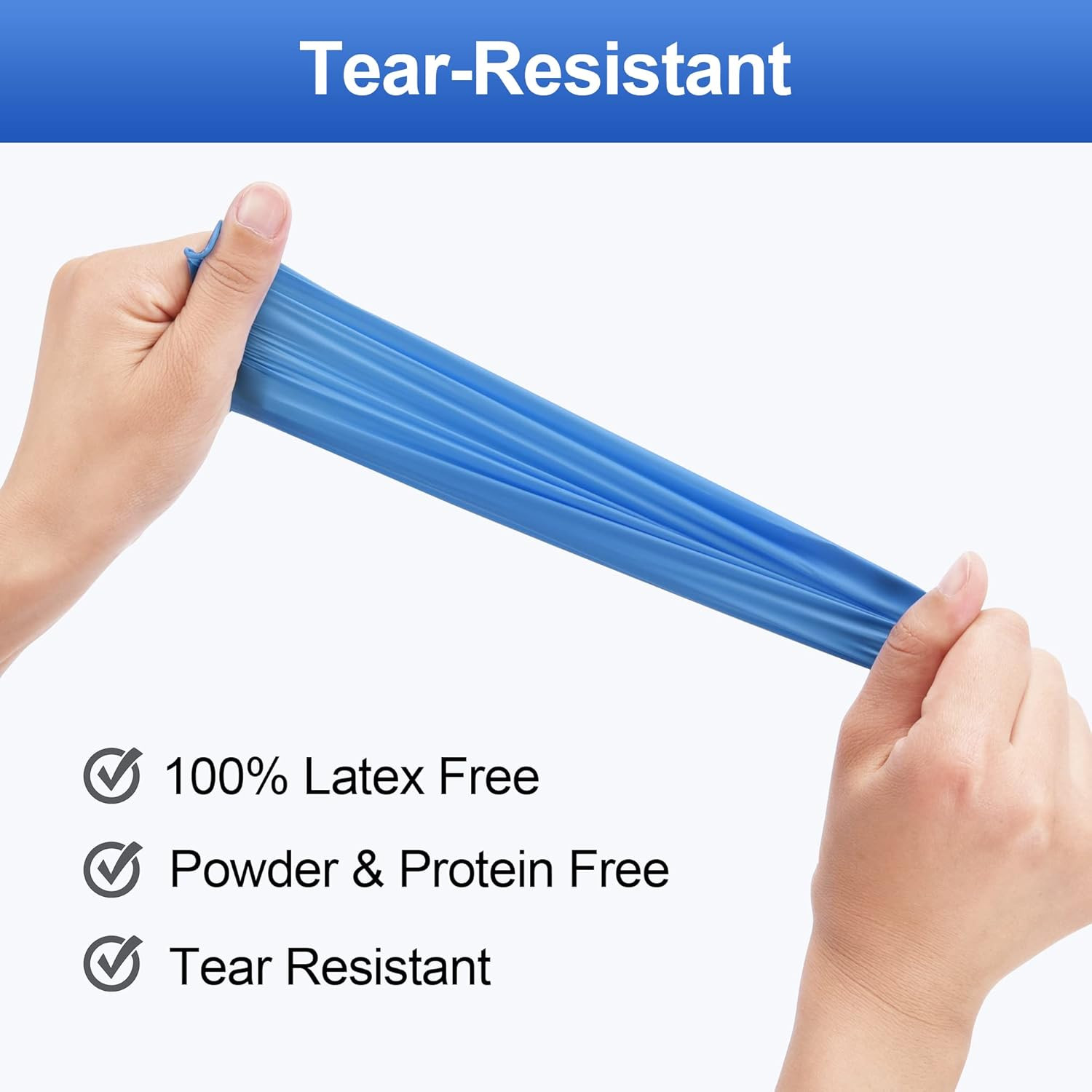 Vinyl Synthetic Exam Gloves, 4 Mil, Latex Free Disposable Gloves for Medical, Co