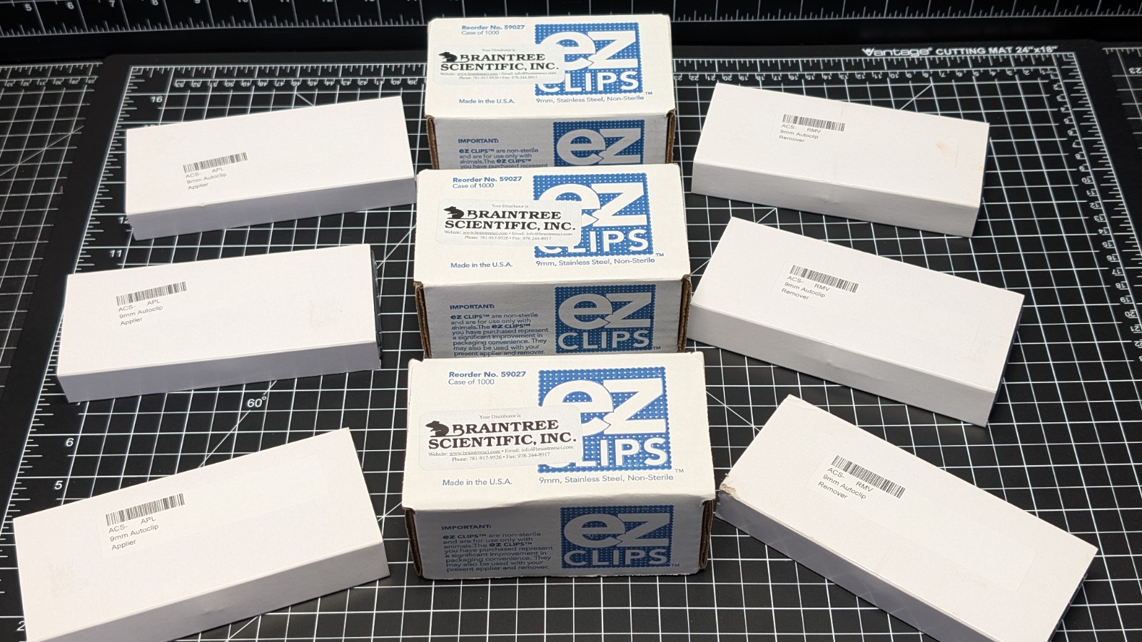 Braintree ACS-KIT: Stoelting 9mm AutoClip EZ Clips Animal Wound Suture Staples