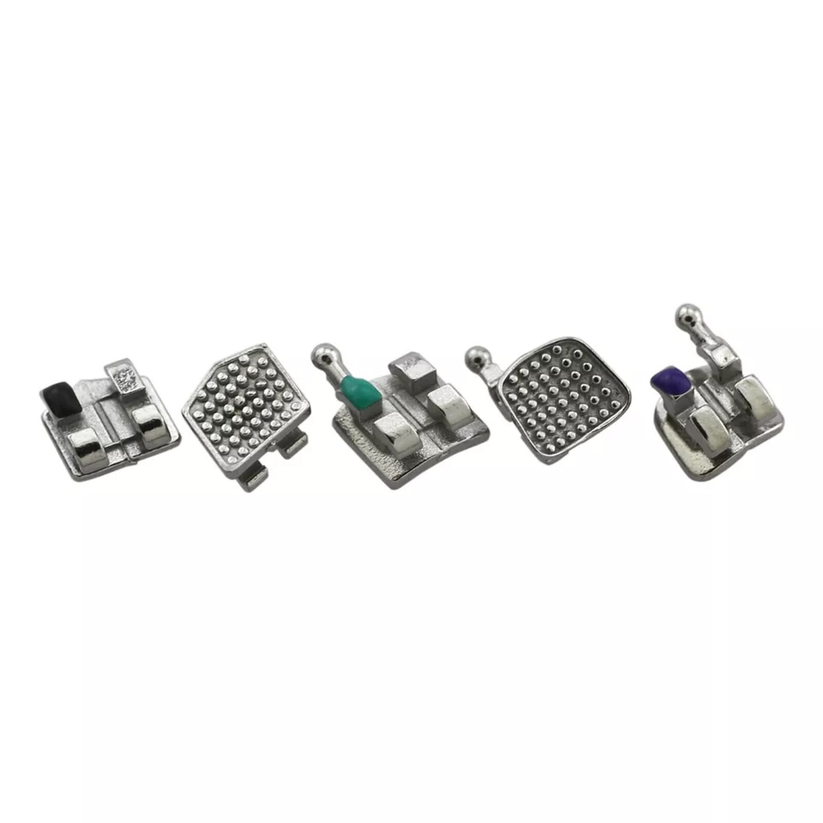 Dental Orthodontic Metal Brackets Braces Mini Roth MBT 018 022 345 Hooks MIM