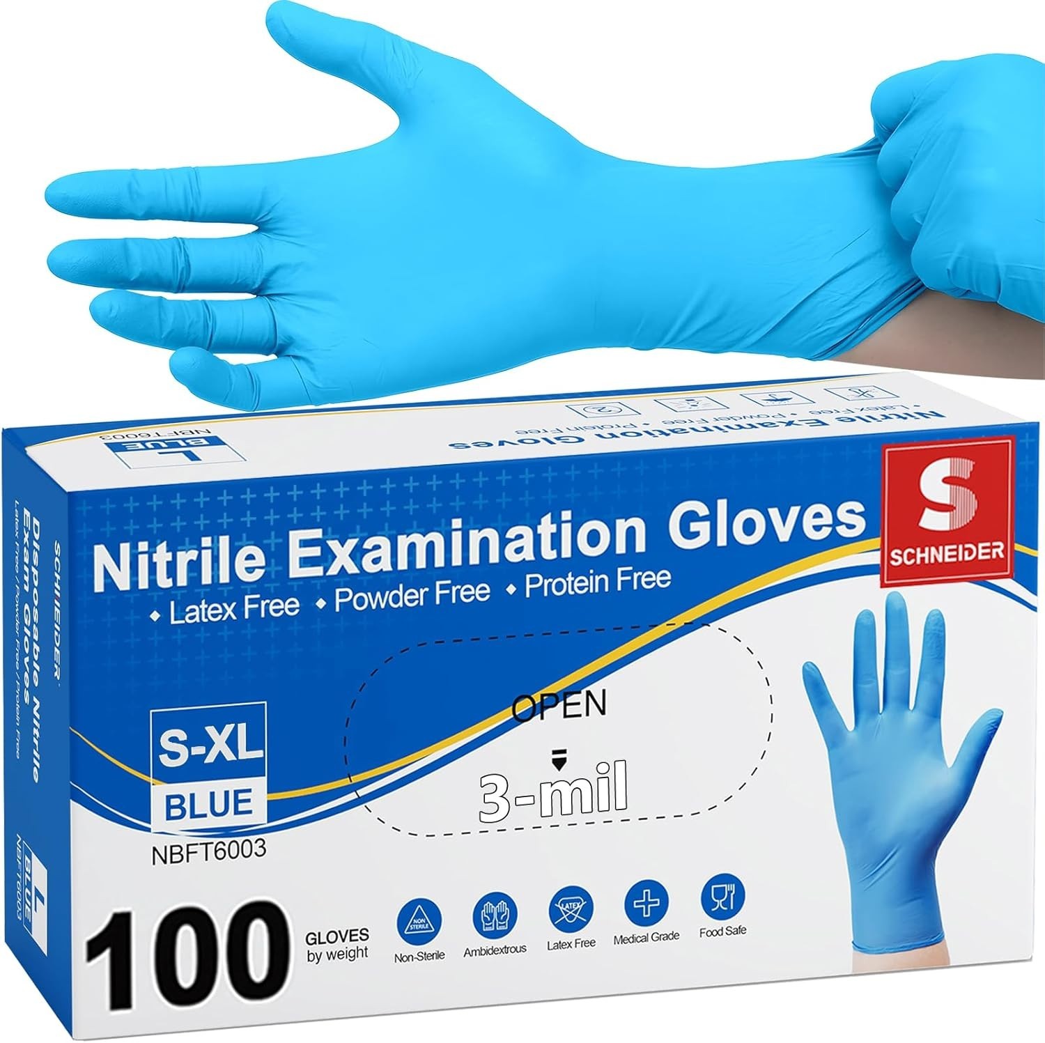High-Quality Disposable Nitrile Gloves – Textured, Ambidextrous, Medical Use