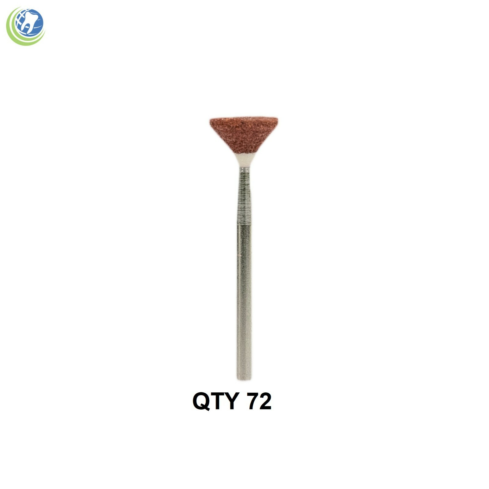 72X Dental Lab Coral Red Mounted Grinding Points Stones C042 Chrome Cobalt Alloy