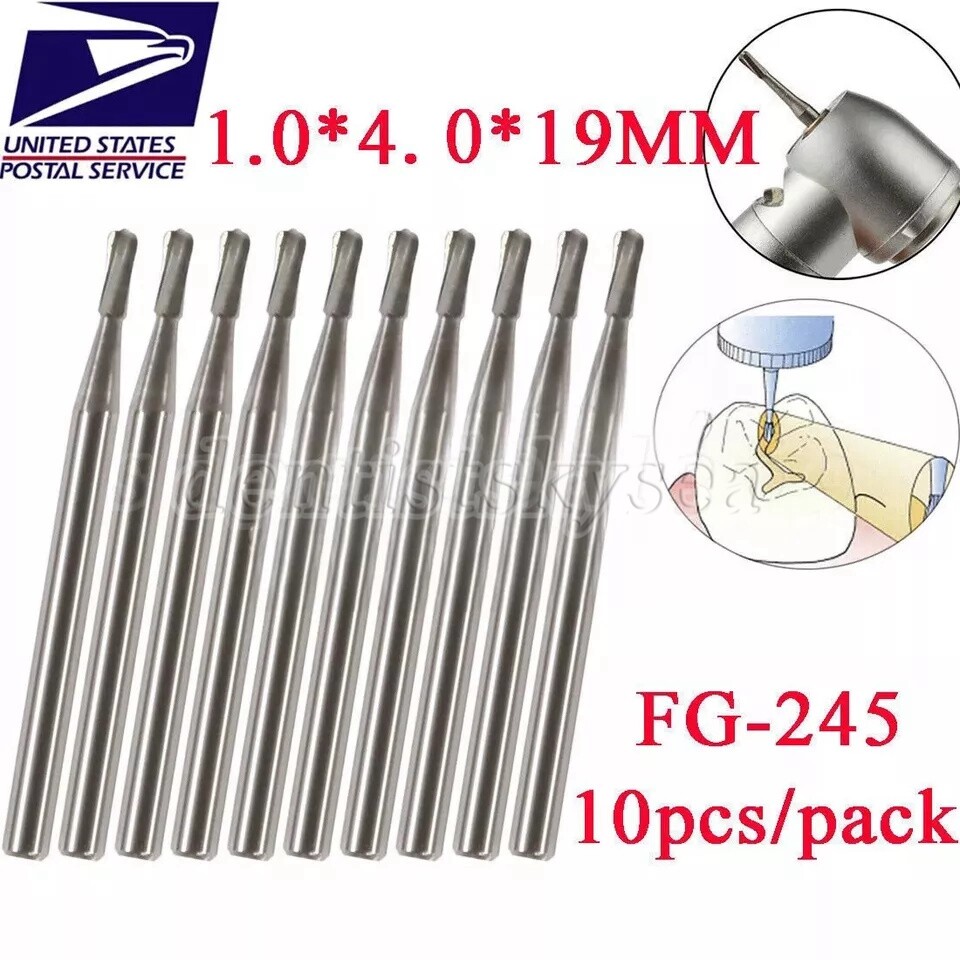 Dental Carbide Burs Tungsten Steel Bur FG # 330 FG #245 fit High Speed Handpiece