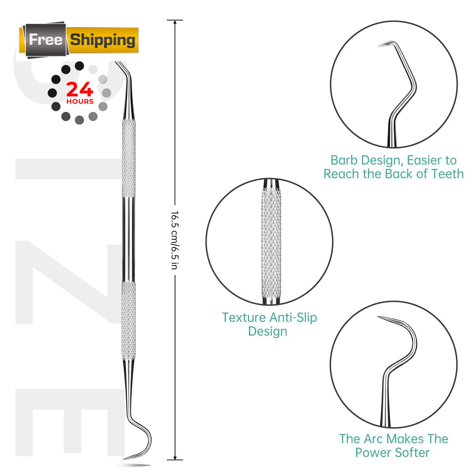Professional Dental Scraper Tool – Dentist Pick, 3-Pack 3 Count (Pack of 1)