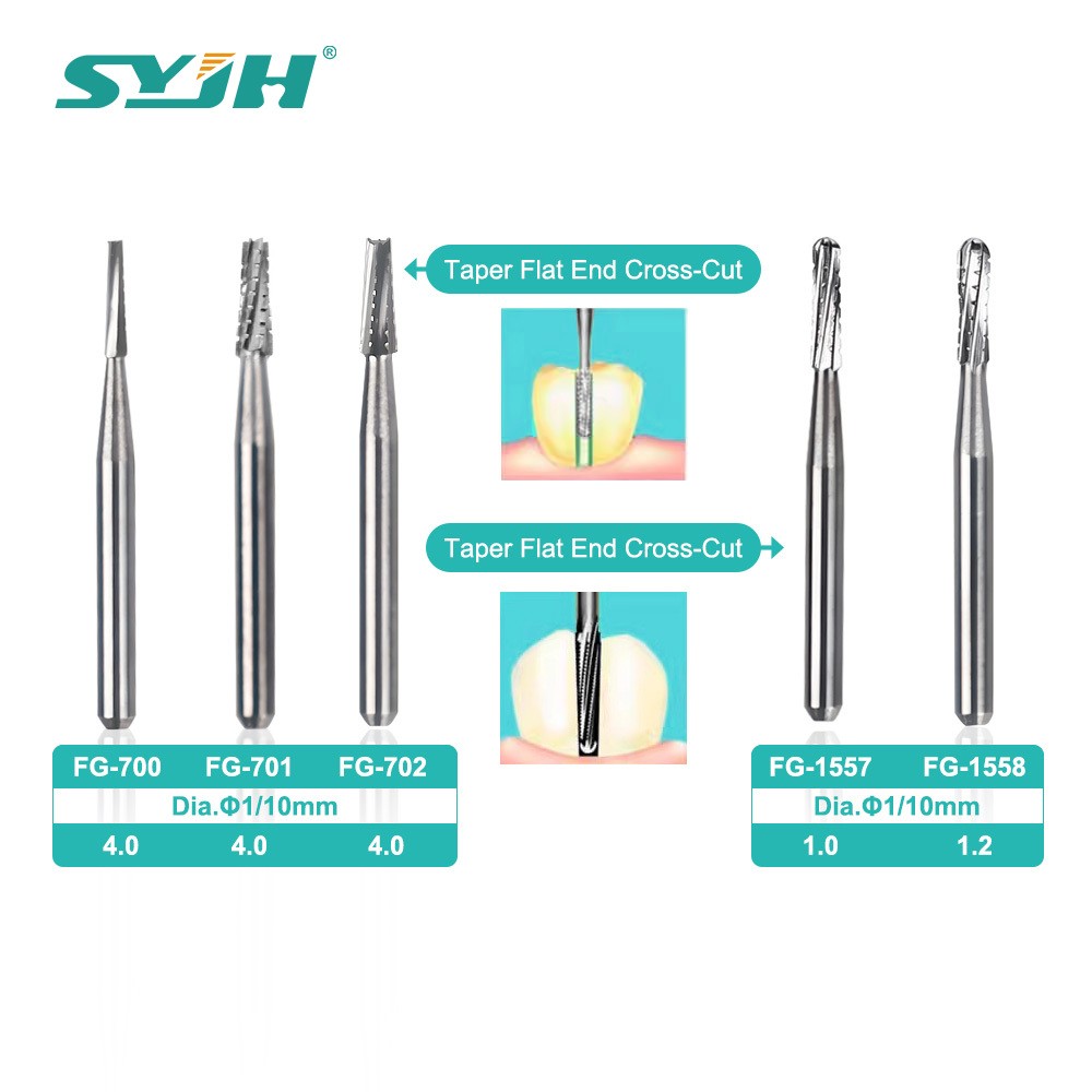 20 Types Dental Round Tungsten Carbide FG Bur For Surgical High Speed Handpiece