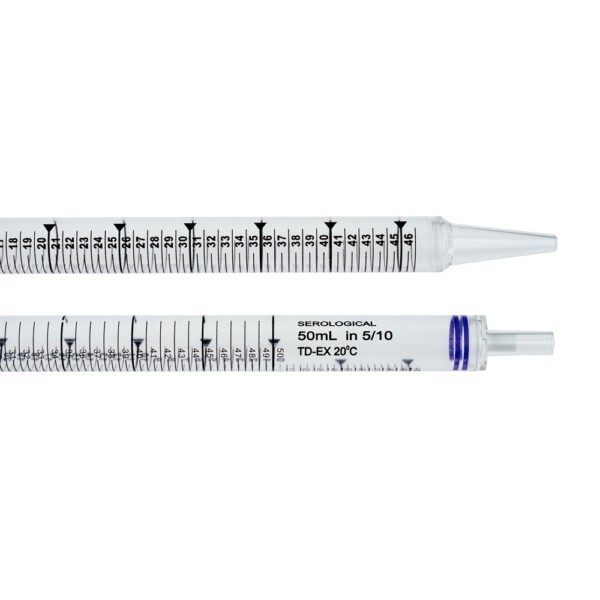 CELLTREAT 50mL Pipet, Individually Wrapped, Paper/Plastic, Bag, Sterile 668230B