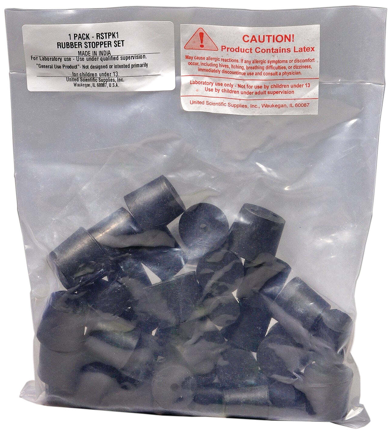 2 Pounds Rubber Stopper Assortment – Includes 1-Hole and 2-Hole Stoppers