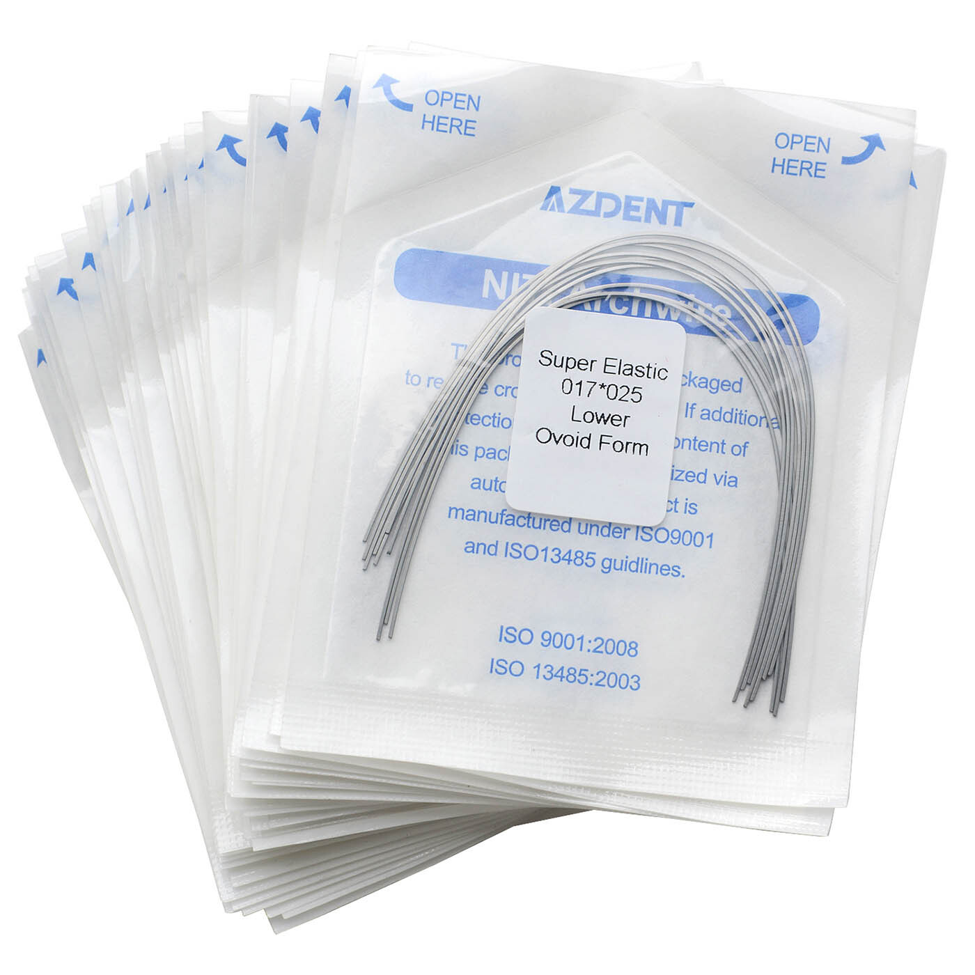 10Bag AZDENT Dental Orthodontic Super Elastic Niti Arch Wires Rectangular Ovoid