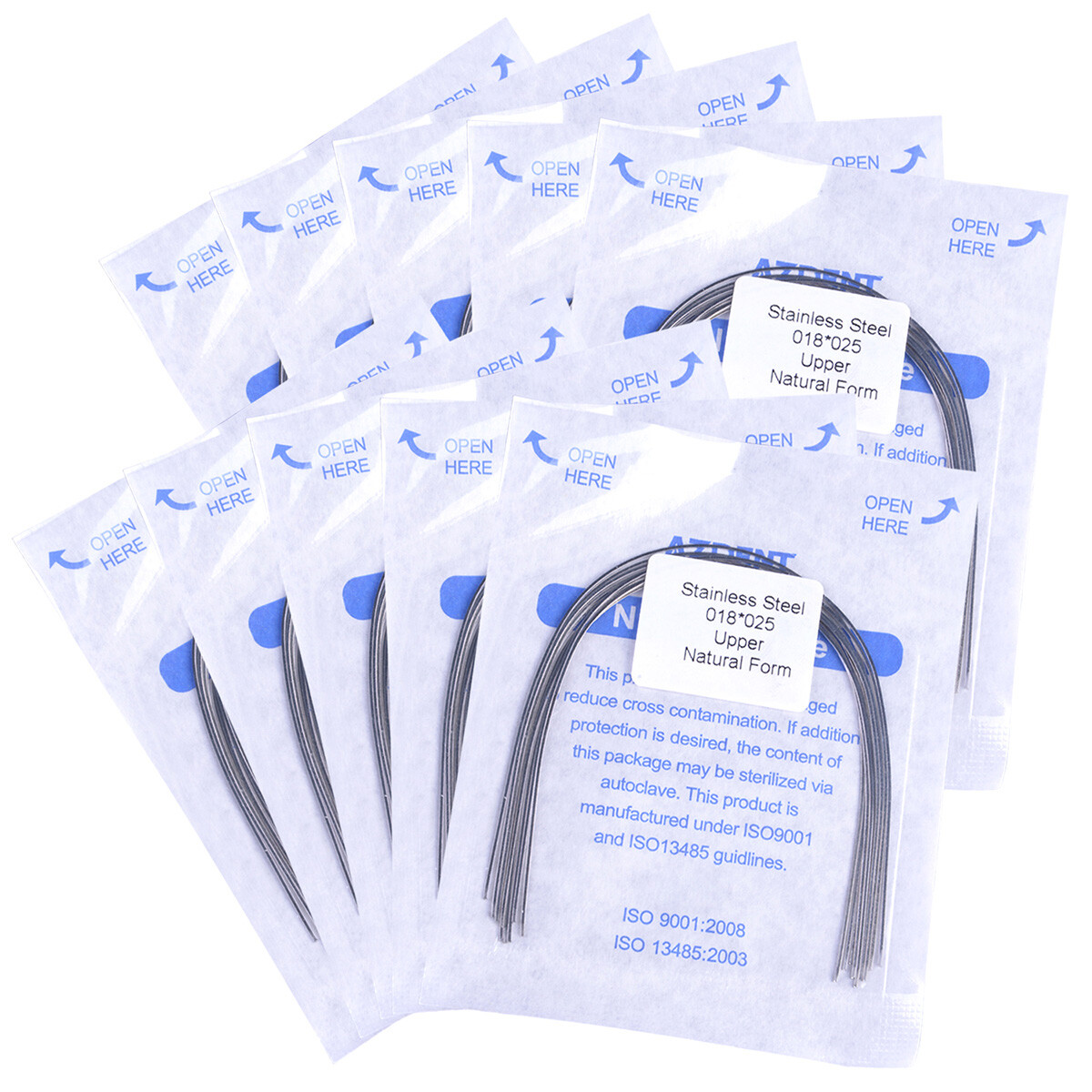 10pcs/pack AZDENT Dental Orthodontic Stainless steel Arch Wire (rectangular)