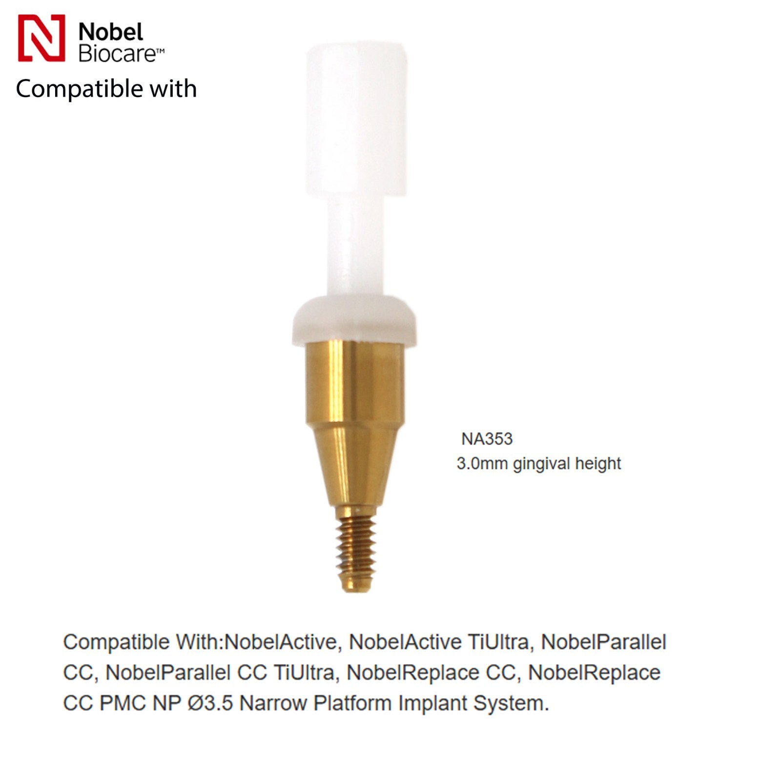 Locator Tapered Abutment for Nobel Active Biocare Conical Connection NP/RP 1-5mm