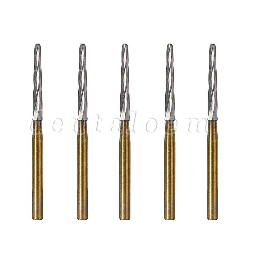 5Pcs Dental Endo-Z Titanium Tungsten Carbide High Speed Cutting Burs FG 1.60mm