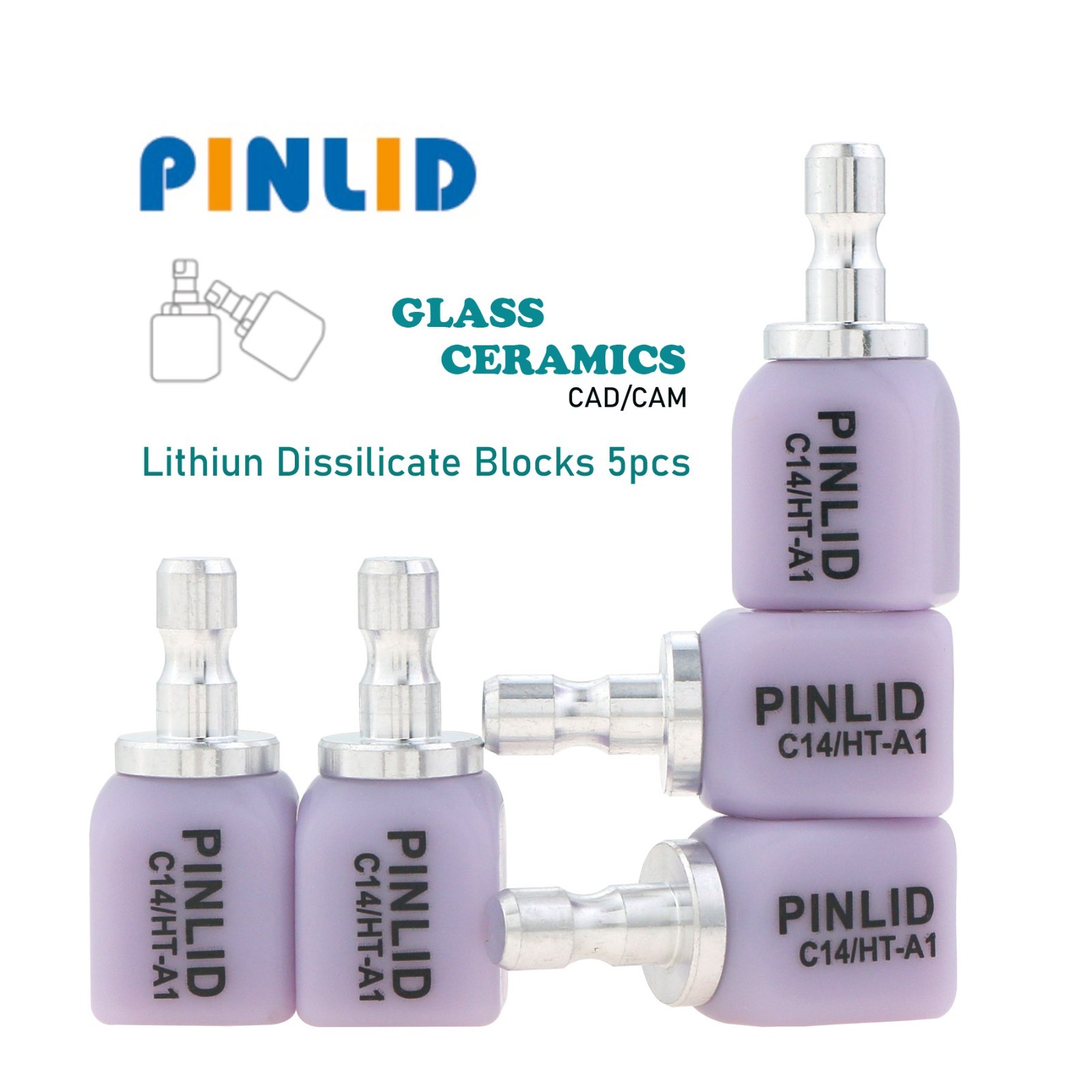 US Dental C14 HT/LT Emax Glass Ceramic Blocks Lithium Disilicate CAD/CAM CEREC