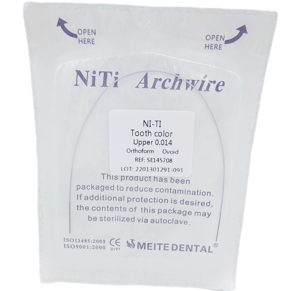 20Pk Dental OrthodonticWhite Color Coated Niti Rectangular/Round Arch Wire Ovoid