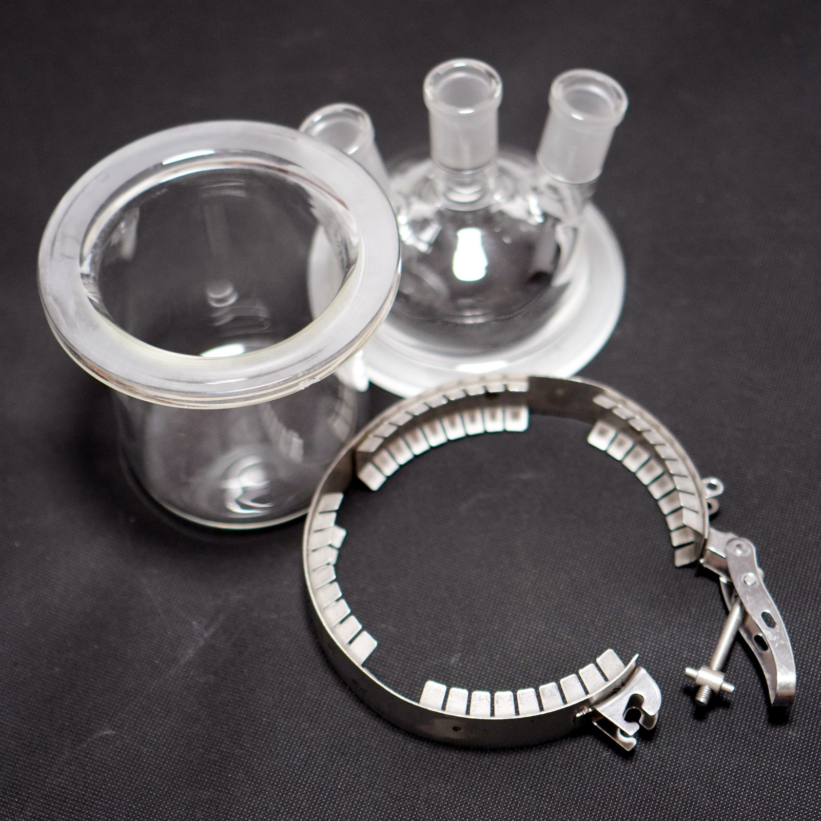 1000 ml lab glass reactor bottle chemistry reacting vessel removable lid 24/40