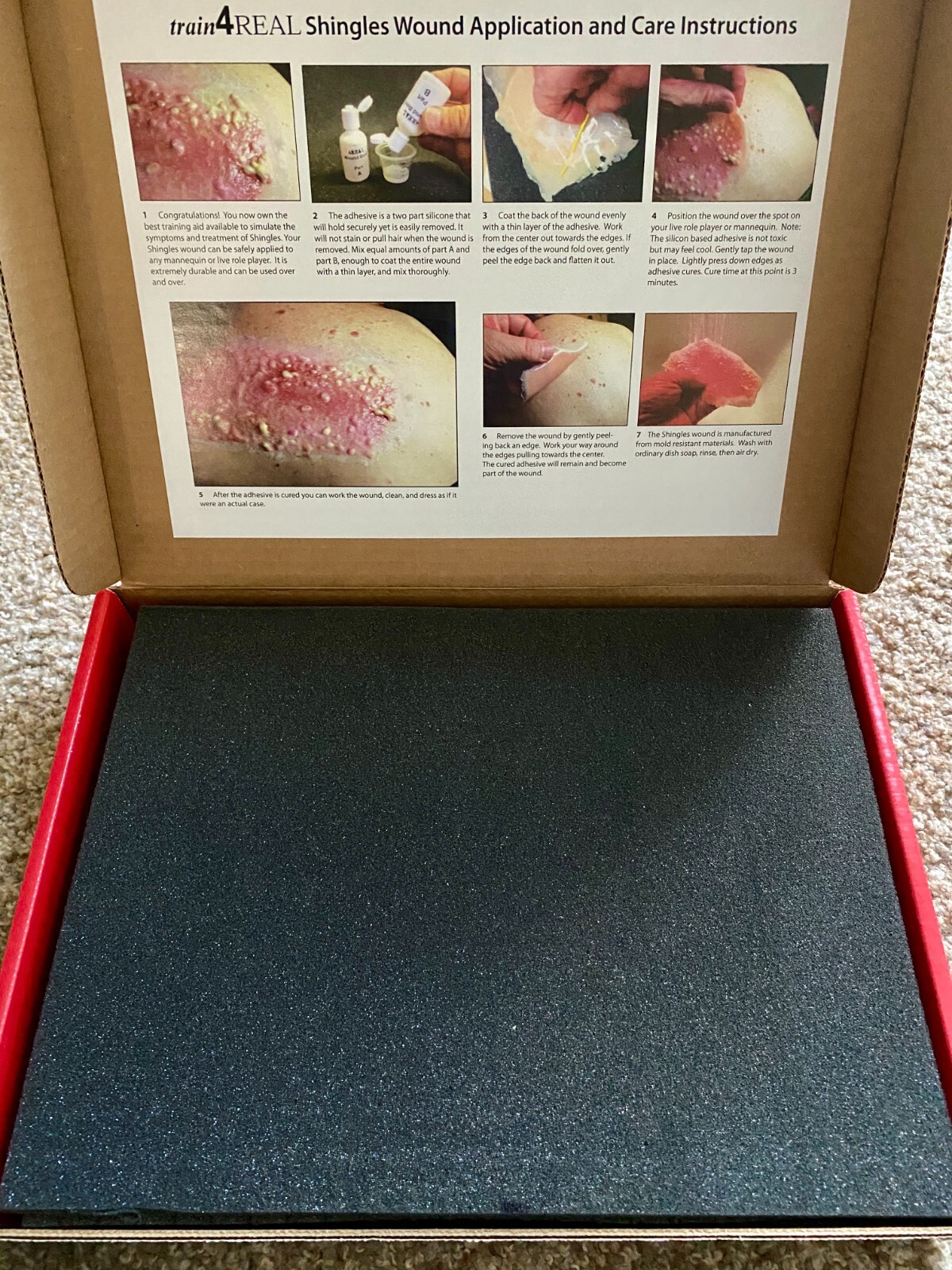 Train4Real Shingles Simulation Kit for Medical/Nursing Student Practice: New!