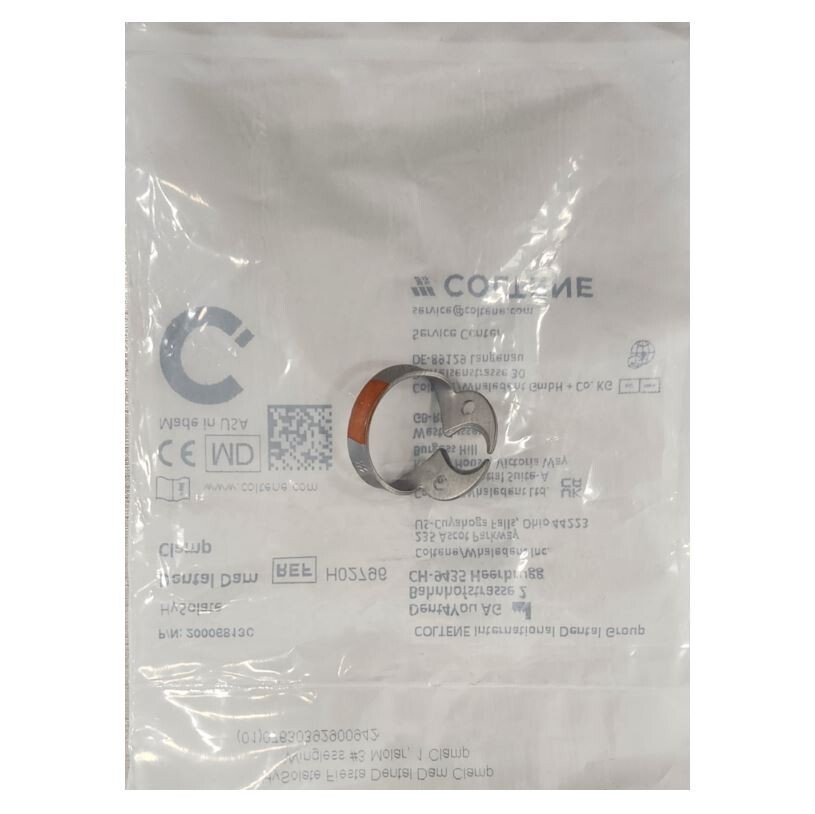 *1-Pack* Coltene HySolate Fiesta Dental Dam Clamp #3 Wingless Small Molar H02796