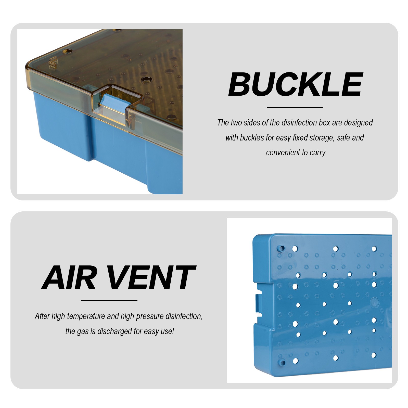 Double-layer Large Autoclavable Sterilization Case Tray Disinfection Box USSTOCK