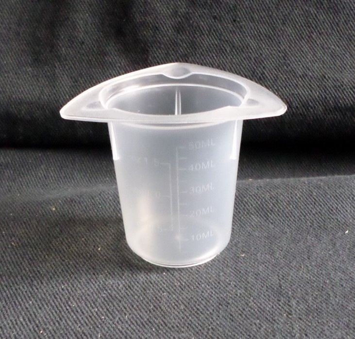 (10) Unbranded 50mL Tri-Corner Graduated Polypropylene Beaker, 14-955-111A