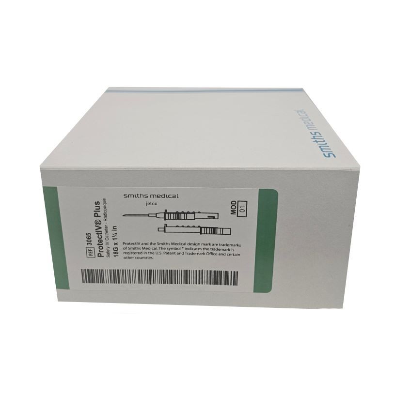 *50-Pieces* Smiths Medical Jelco ProtectIV Safety IV Catheter Radiopaque 3065