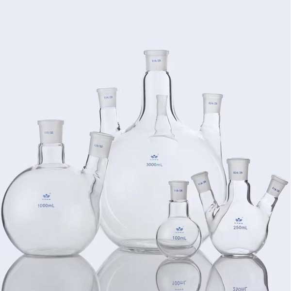 25ml – 1000ml 1-4 Necks Flat Bottom Boiling Flask with Standard Outer Joints