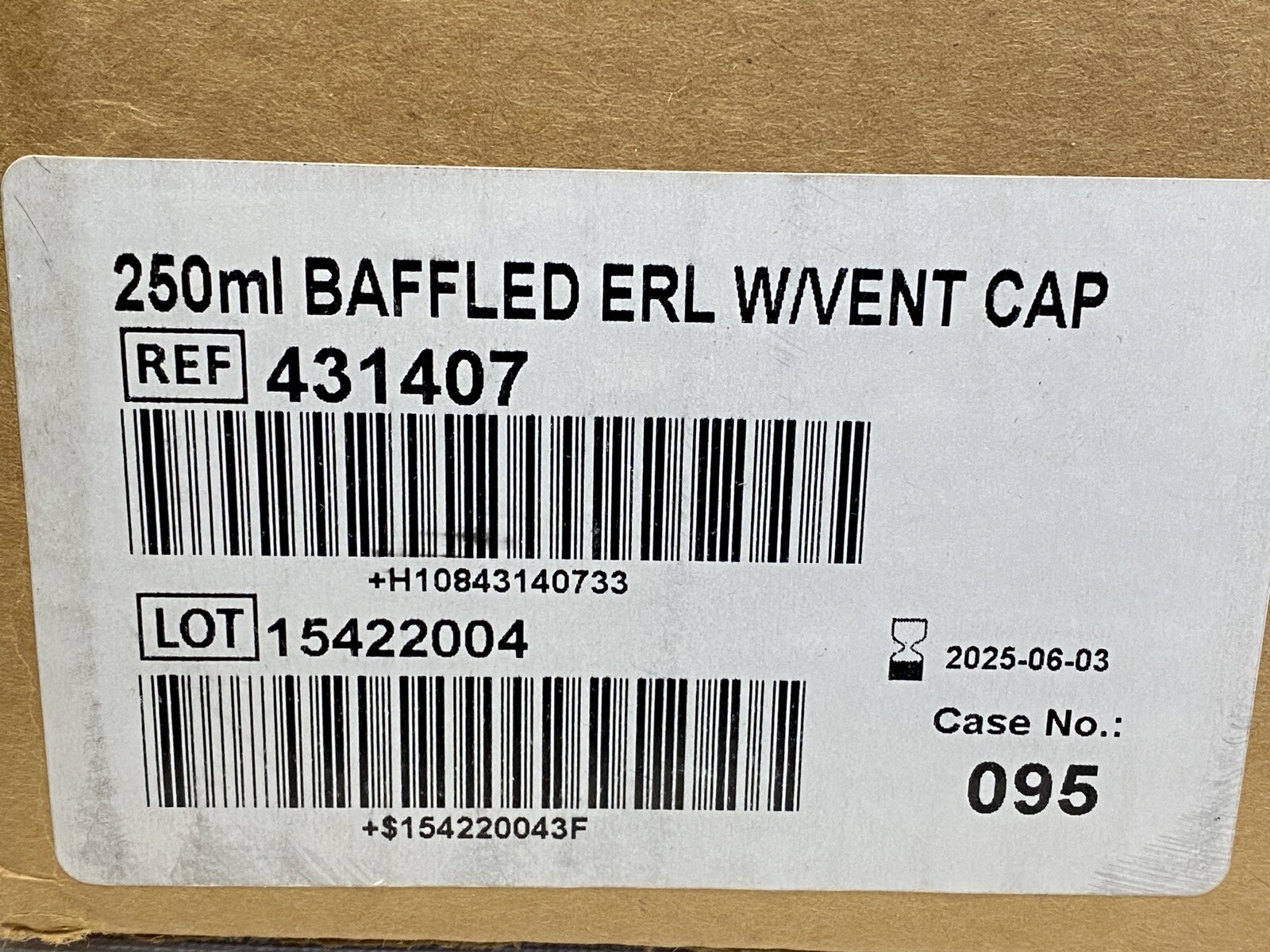 (50/Cs) CORNING 250mL PC Graduated Baffled Erlenmeyer Flasks w/ Vent Cap 431407