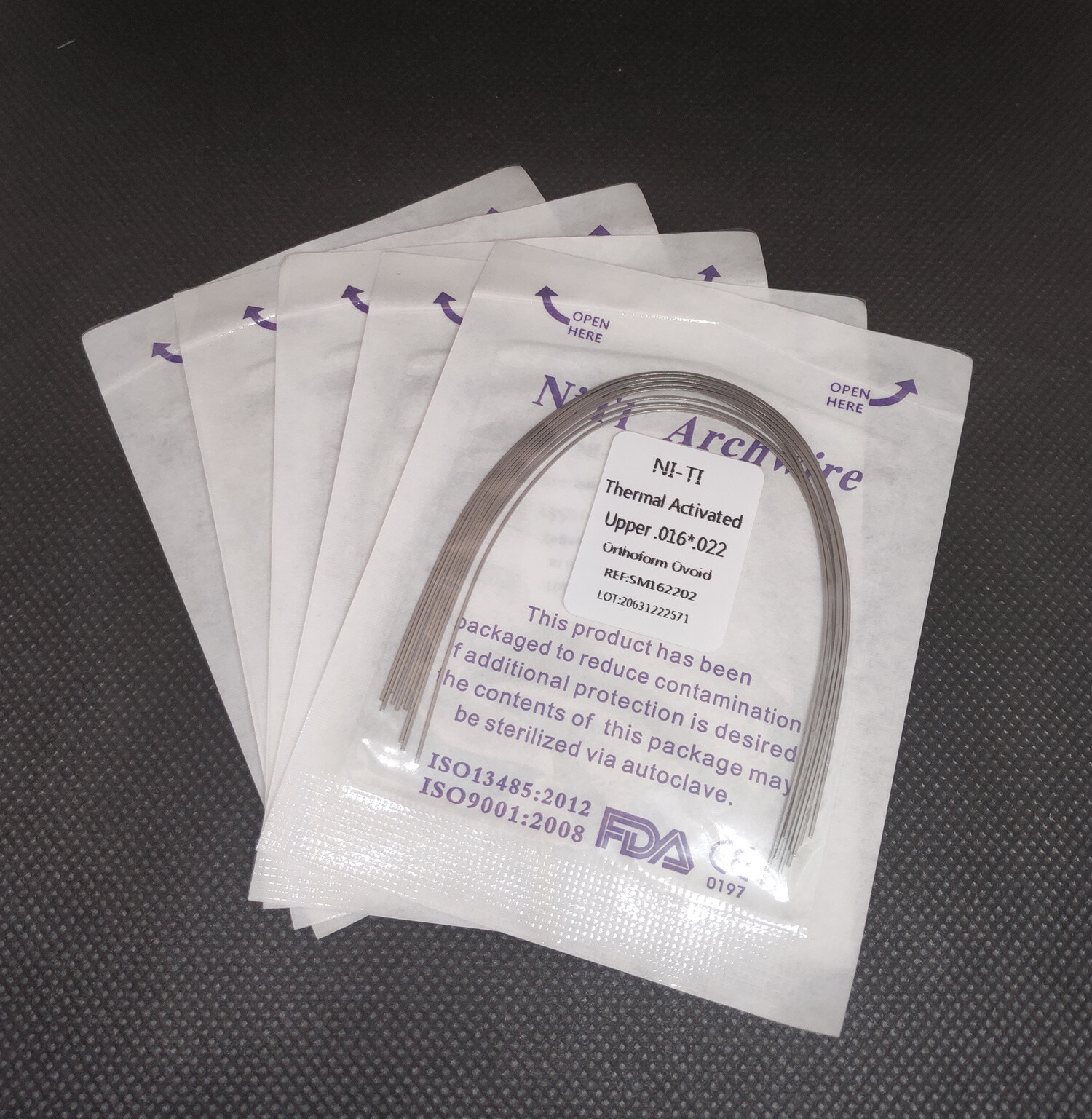 Dental Orthodontic Thermal Activated NITI Arch Wires Rectangular Ovoid Form