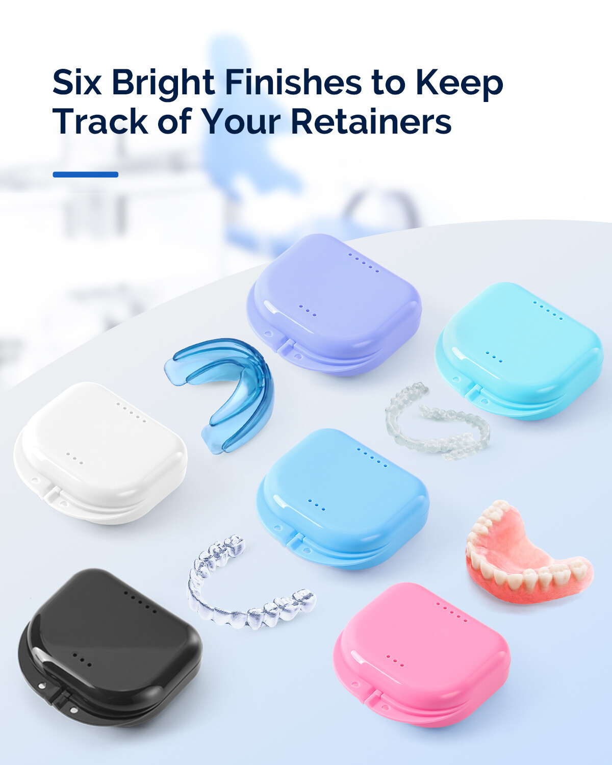 Retainer Box Case Vent Holes Storage Mouth Tight Snap Closure Guard GD-2514