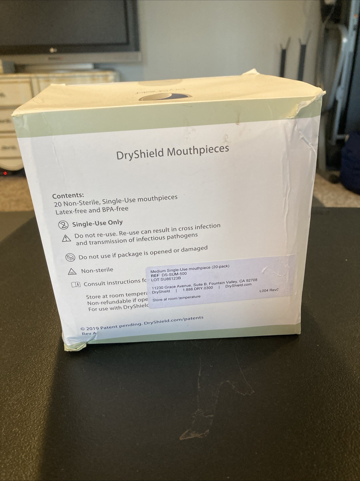 DryShield DS-SUM-500 DryShield Mouthpiece Single-Use 20/Pk Medium