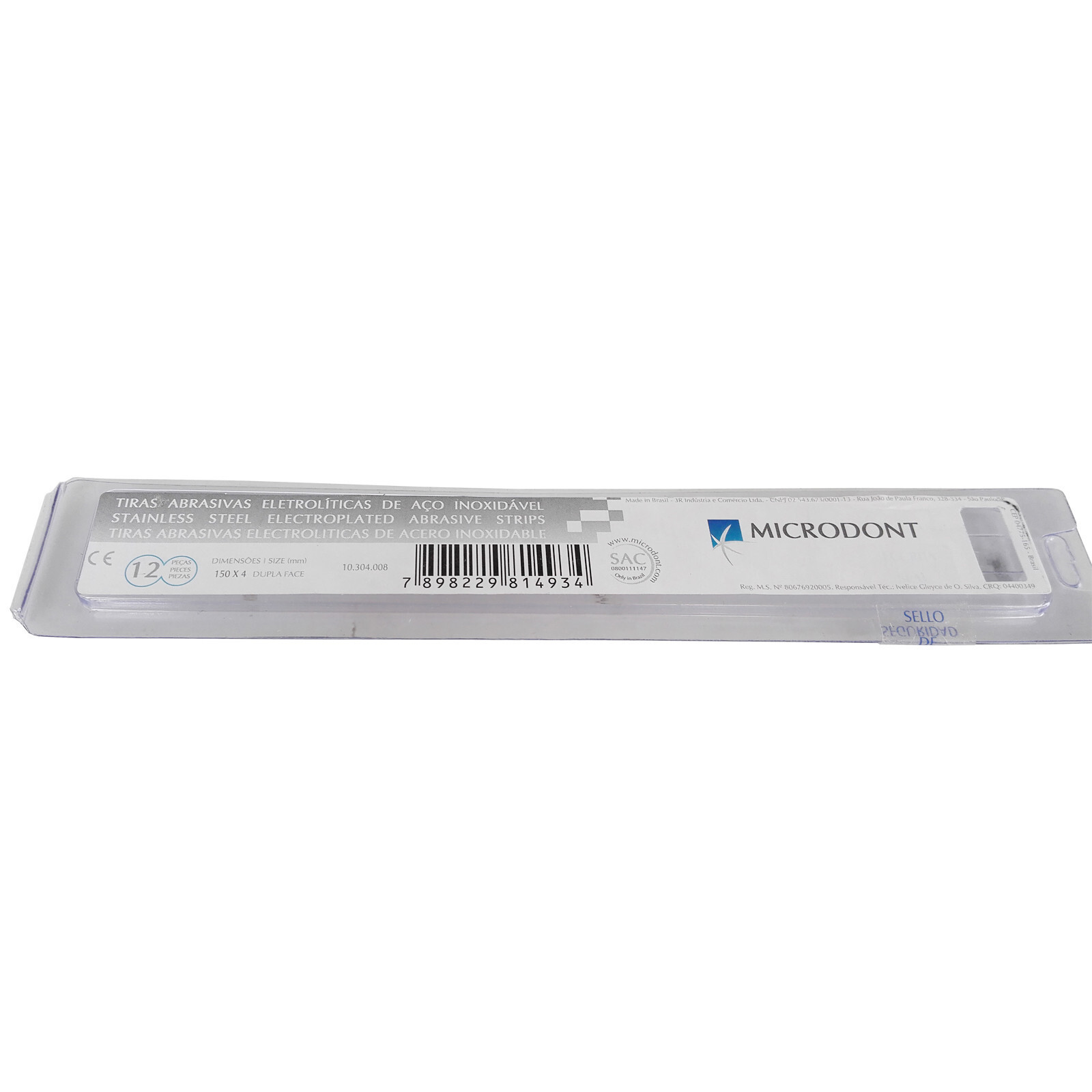 150*4mm Dental Microdont Stainless Steel Abrasive Strips for Finishing Polishing
